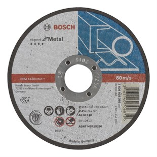 Bosch - 115*3,0 mm Expert Serisi Düz Metal Kesme Diski (Taş)