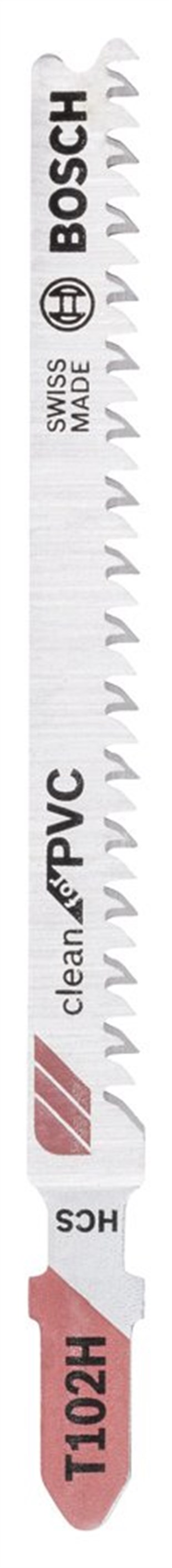 Bosch - Temiz Kesim Serisi PVC İçin T 102 H Dekupaj Testeresi Bıçağı - 5Li Paket